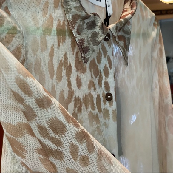 NWT ASOS Weekday Mesh Button Down - Picture 10 of 16